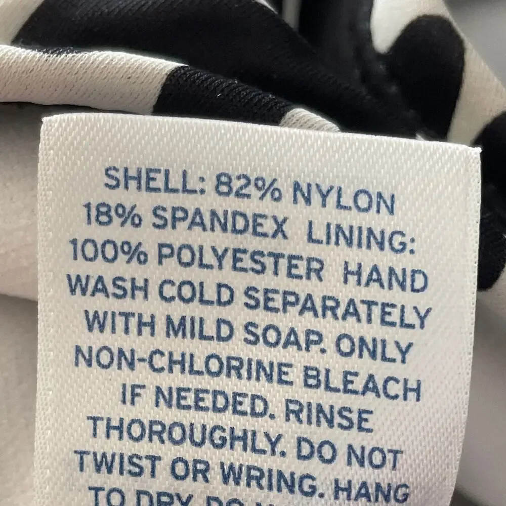 Marimekko For Target White Black Mod Tankini Swim Top SZ XS